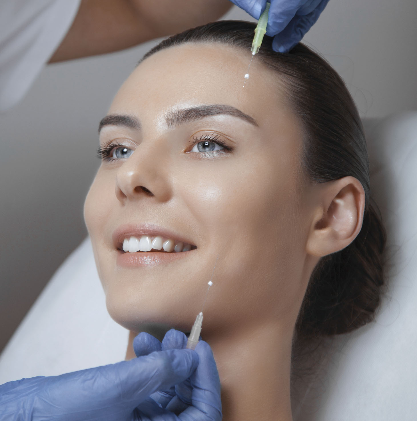 Aesthetic facial surgery, cosmetic technique, face lifting and contouring