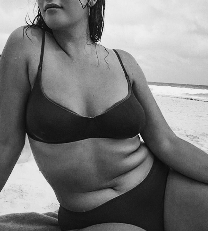 Post-weight-loss body showing areas of stubborn fat and loose skin, treated at Body Sculpting Clinics Sydney for contouring and firming.